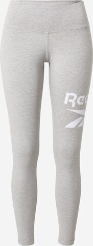 Reebok Skinny Workout Pants in Grey: front