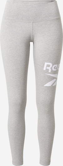 Reebok Sport Παντελόνι φόρμας σε γκρι μελανζέ / λευκό, Άποψη προϊόντος