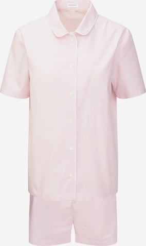 SEIDENSTICKER Short Pajama Set 'Schwarze Rose' in Pink: front
