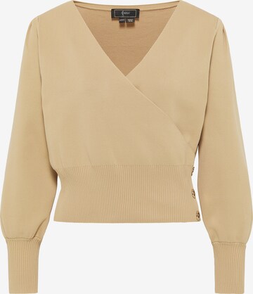 Pull-over faina en beige : devant