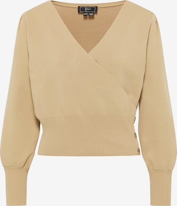 Pull-over faina en beige : devant