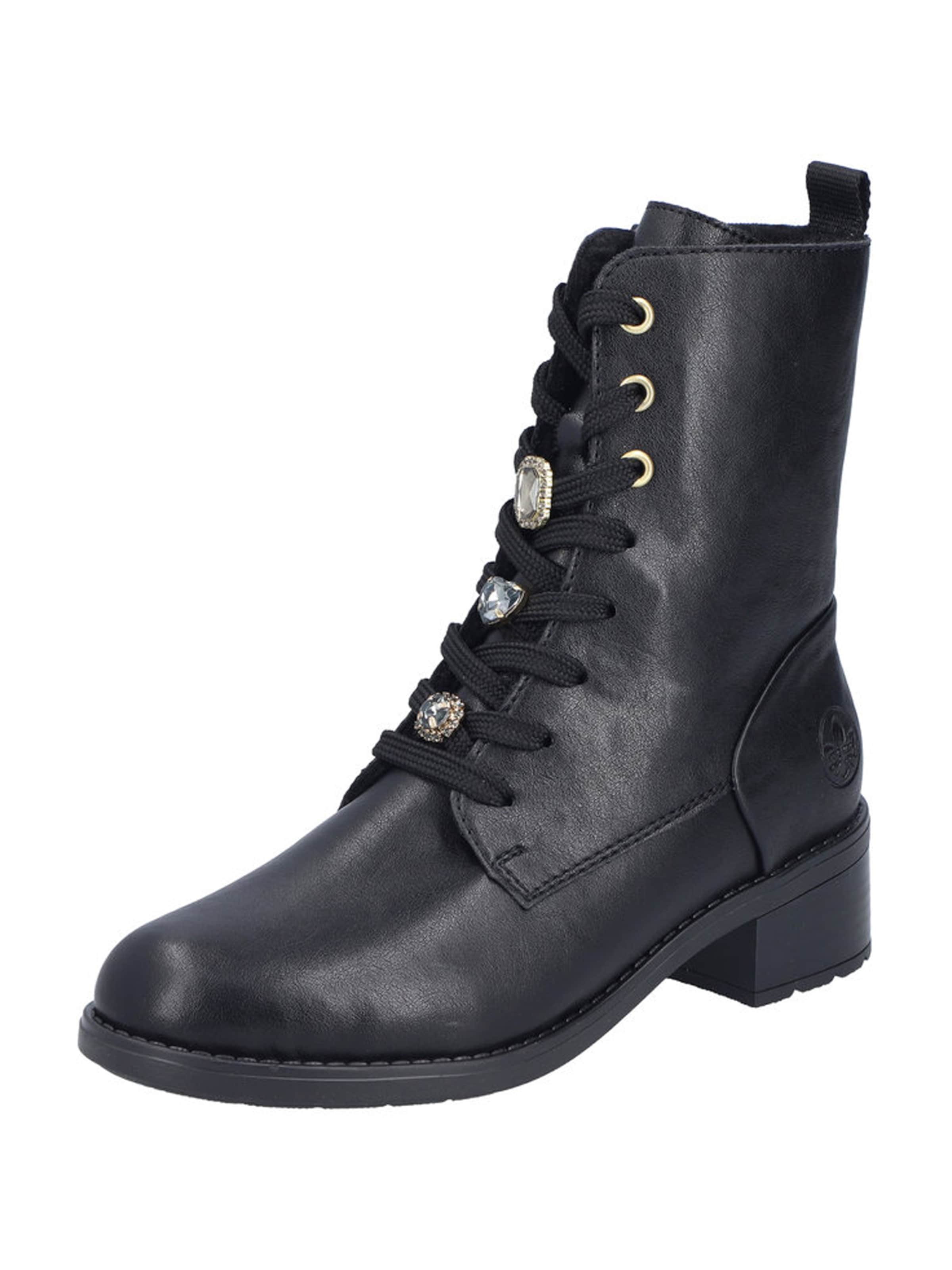 Rieker Μποτάκι με κορδόνια σε μαύρο: μπροστά