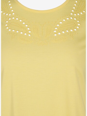 Zizzi Shirt 'Vcamryn' in Yellow