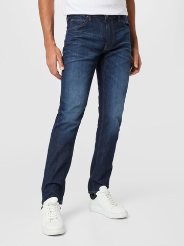 Coupe slim Jean 'DAREN ZIP FLY' Lee en bleu : devant