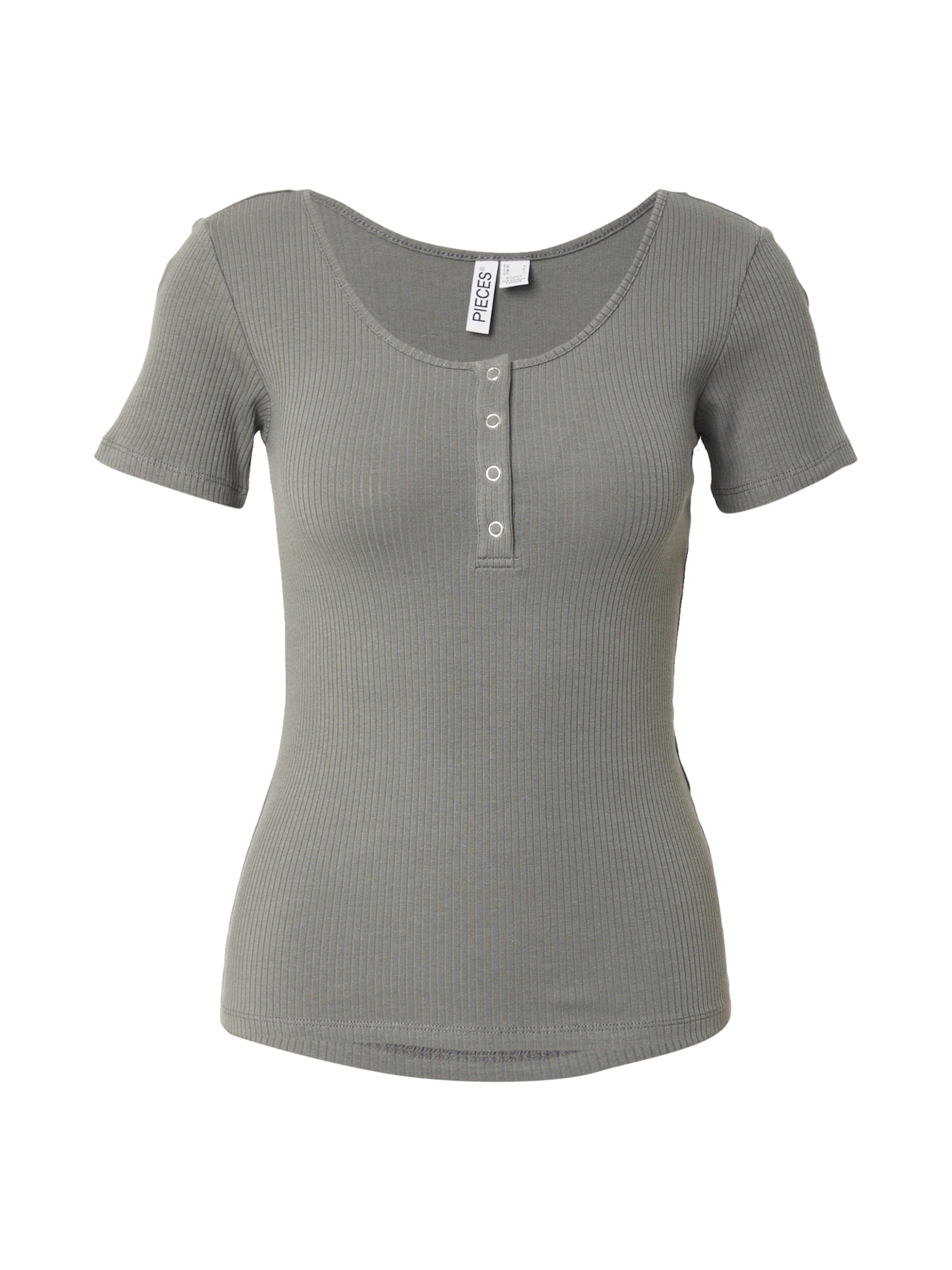 PIECES Tričko 'KITTE' – šedá: přední strana