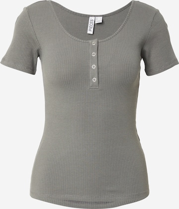 pilka PIECES Marškinėliai 'KITTE': priekis