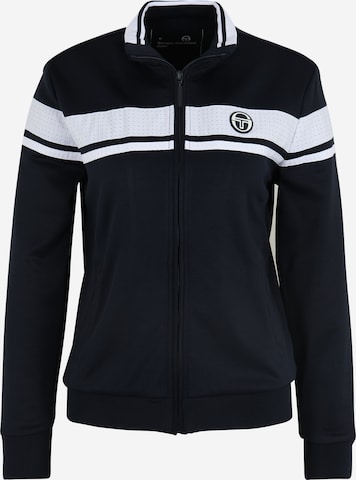 Sergio Tacchini Athletic Zip-Up Hoodie in Blue: front