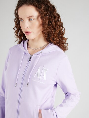 ARMANI EXCHANGE Zip-Up Hoodie '8NYM22' in Purple