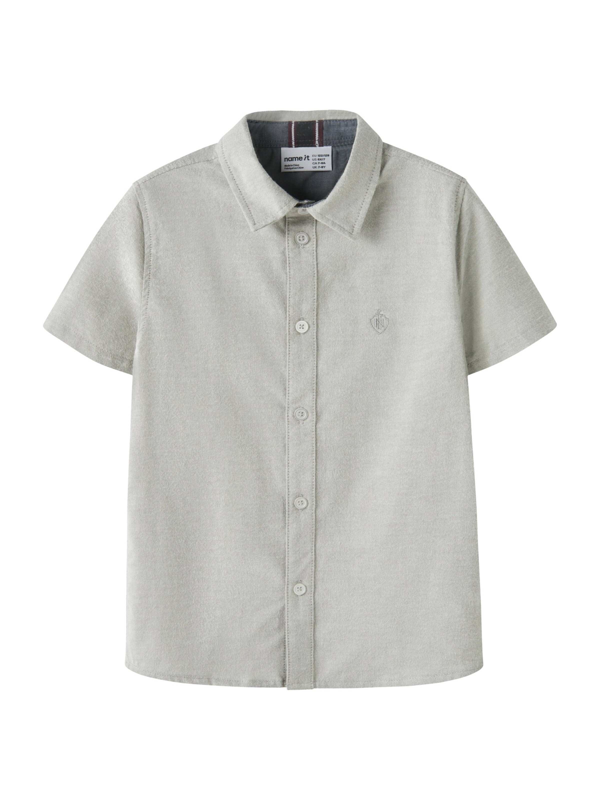 NAME IT Hemd 'NKMNEWSA' in Grau: Vorderseite