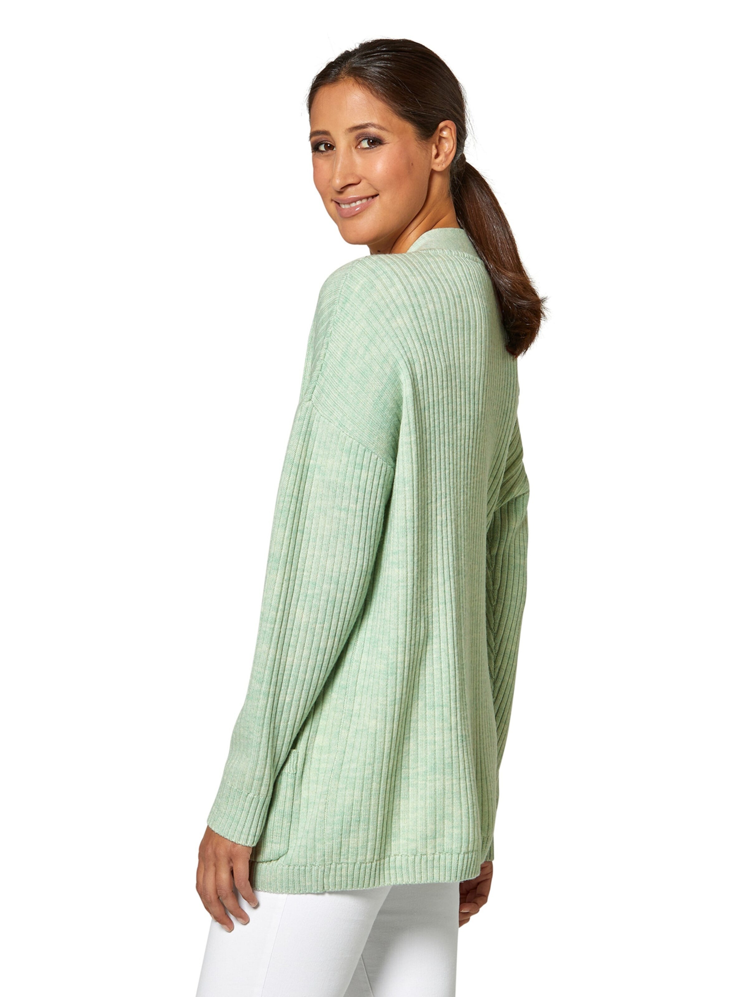 MADELEINE Gebreid vest in Groen