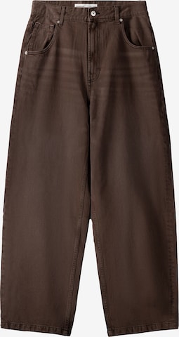 Loosefit Jeans di Bershka in marrone: frontale