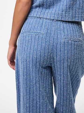 PIECES Wide leg Pleat-front jeans 'PCMALBA' in Blue