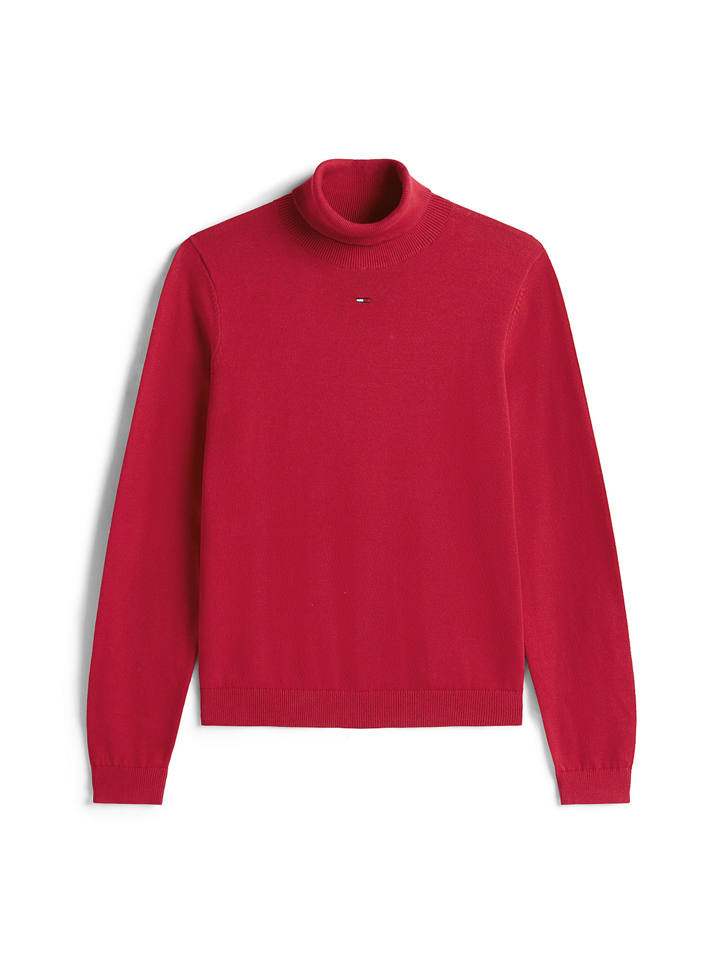 Tommy Jeans Пуловер в червено: отпред