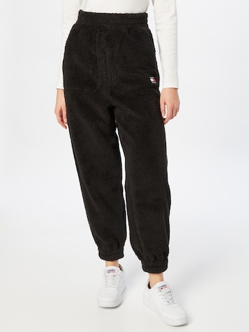 Tommy Jeans Pants in Black: front