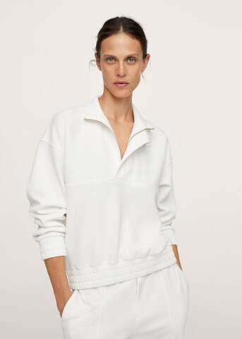 MANGO Sweatshirt in Wit: voorkant