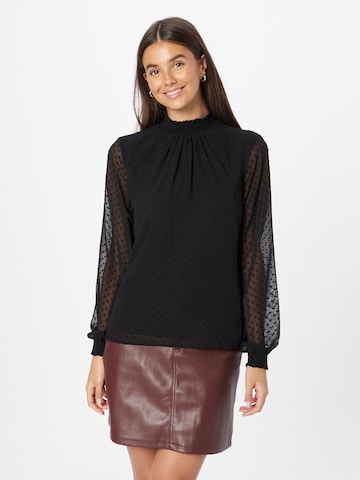 VILA Blouse 'DOBBY' in Zwart: voorkant