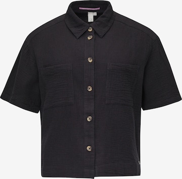 Chemisier QS en noir : devant