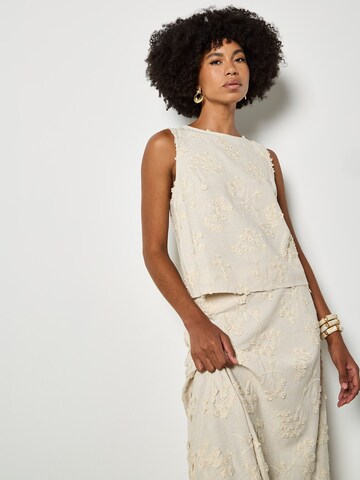 Haut Apricot en gris : devant