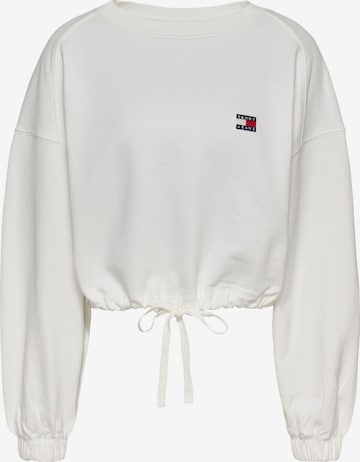 Tommy Jeans Суичър в бяло: отпред