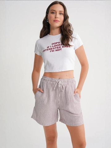 Wide leg Pantaloni di MixRay in rosso