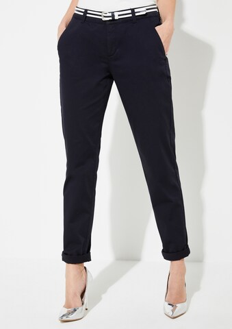 Regular Pantalon chino COMMA en bleu : devant