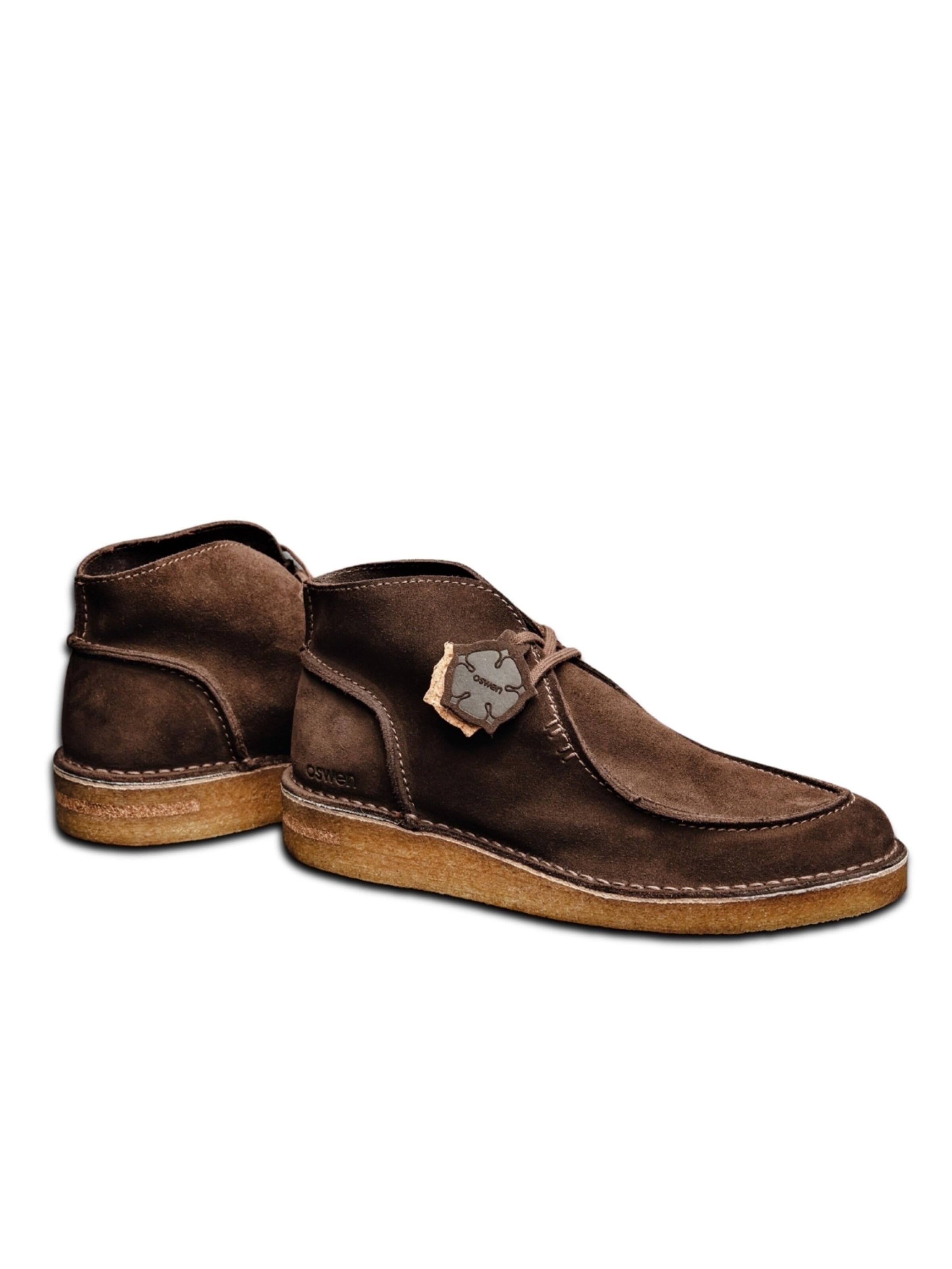 oswen Lace-up boot 'Ewaldi Suede Boot' in Brown