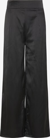 Wide leg Pantaloni de la usha BLACK LABEL pe negru: față