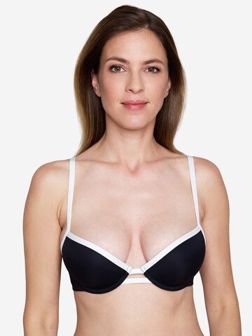 JOOP! Bustier Bikinitop ' Blanca Beach ' in Zwart: voorkant