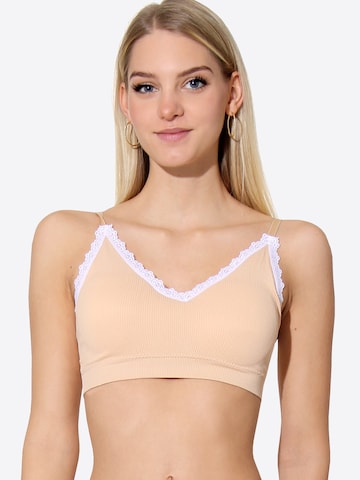 Bustino Reggiseno di Yenita in beige: frontale
