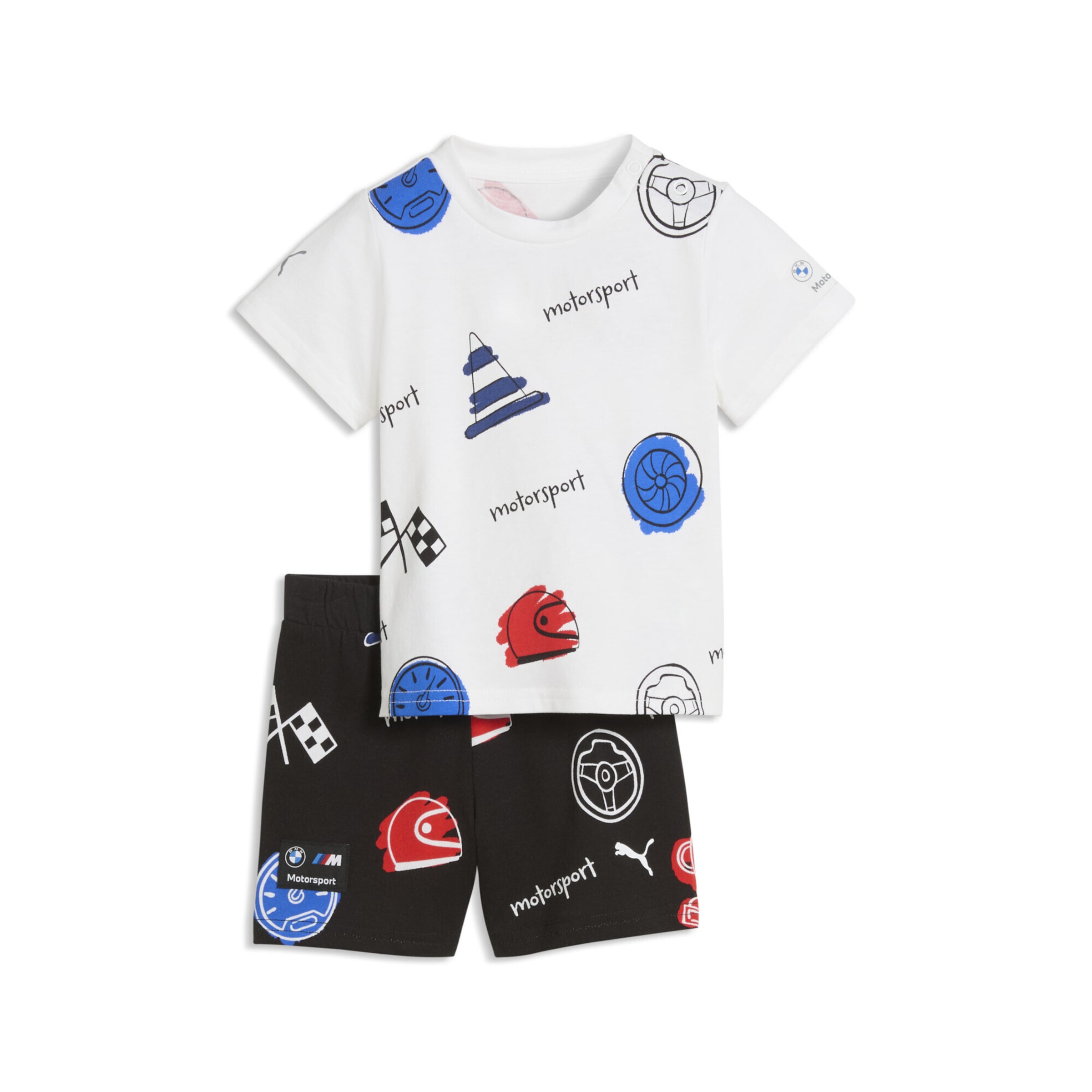 PUMA Trainingspak 'BMW M Motorsport Essentials' in Zwart: voorkant