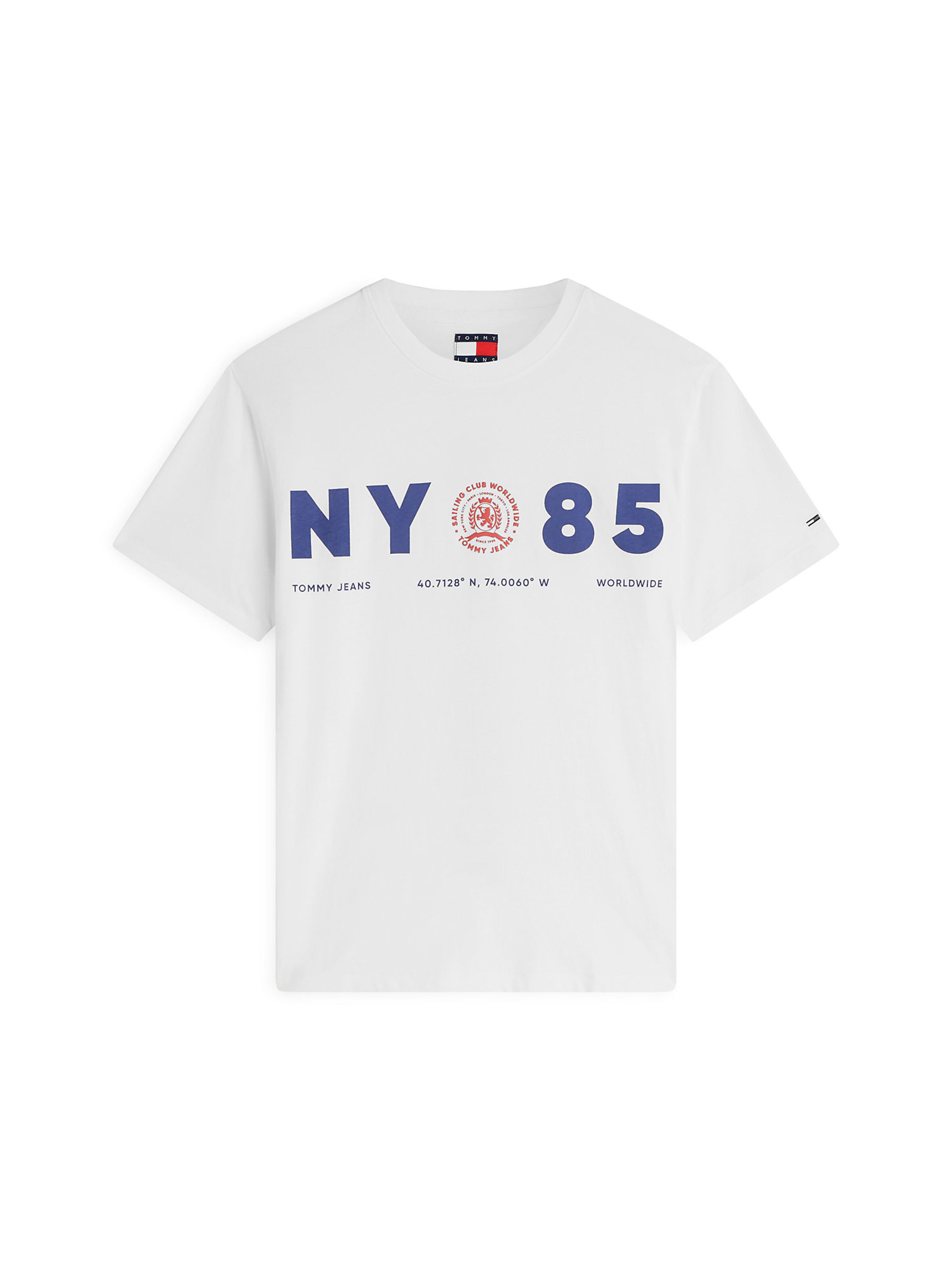 Tommy Jeans T-Shirt en marine / rouge / blanc, Vue avec produit