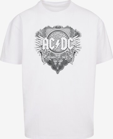 T-Shirt 'ACDC' F4NT4STIC en blanc : devant