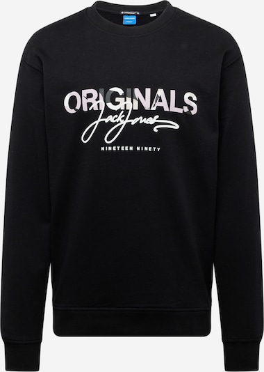 JACK & JONES Sweatshirt 'ARUBA' in de kleur Beige / Rosa / Zwart / Wit, Productweergave