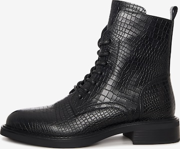 CESARE GASPARI Schnürstiefelette in Schwarz: Vorderseite