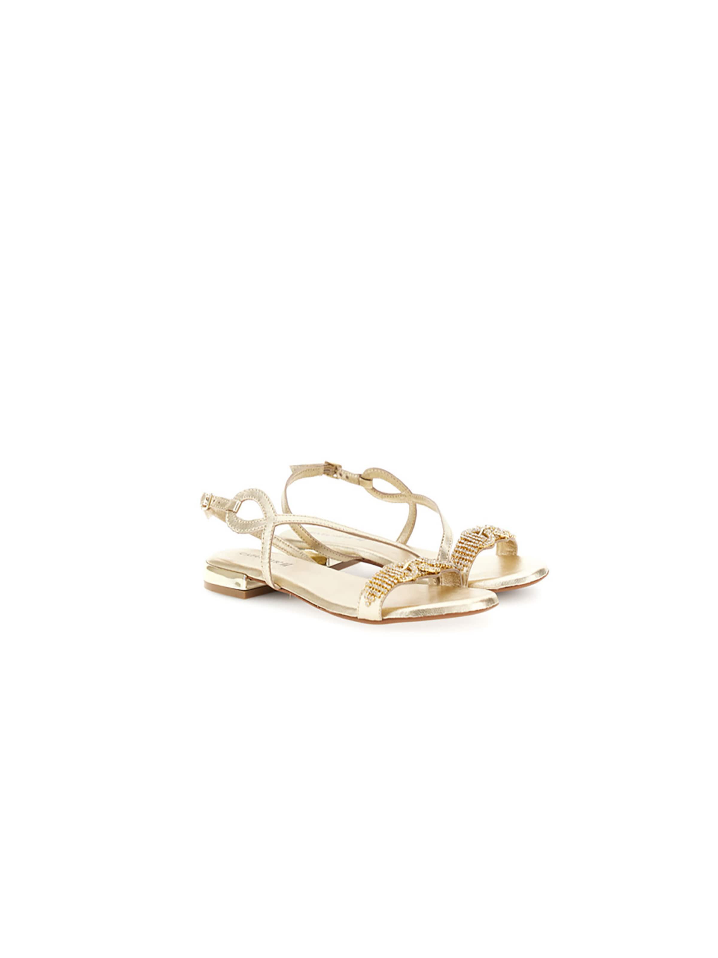 CAFè NOIR Sandalen met riem in Goud