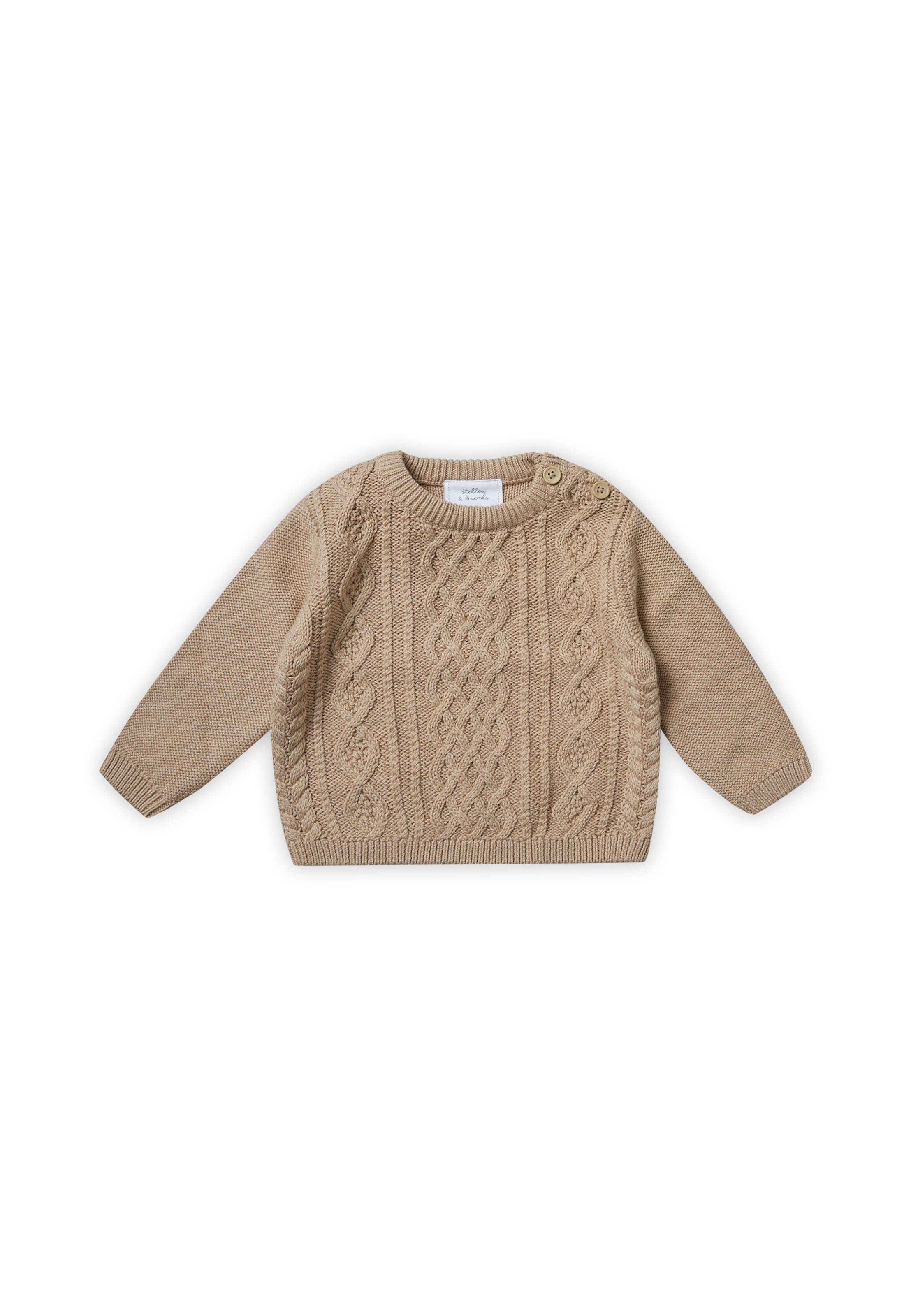 Stellou & Friends Sweater in Beige: front