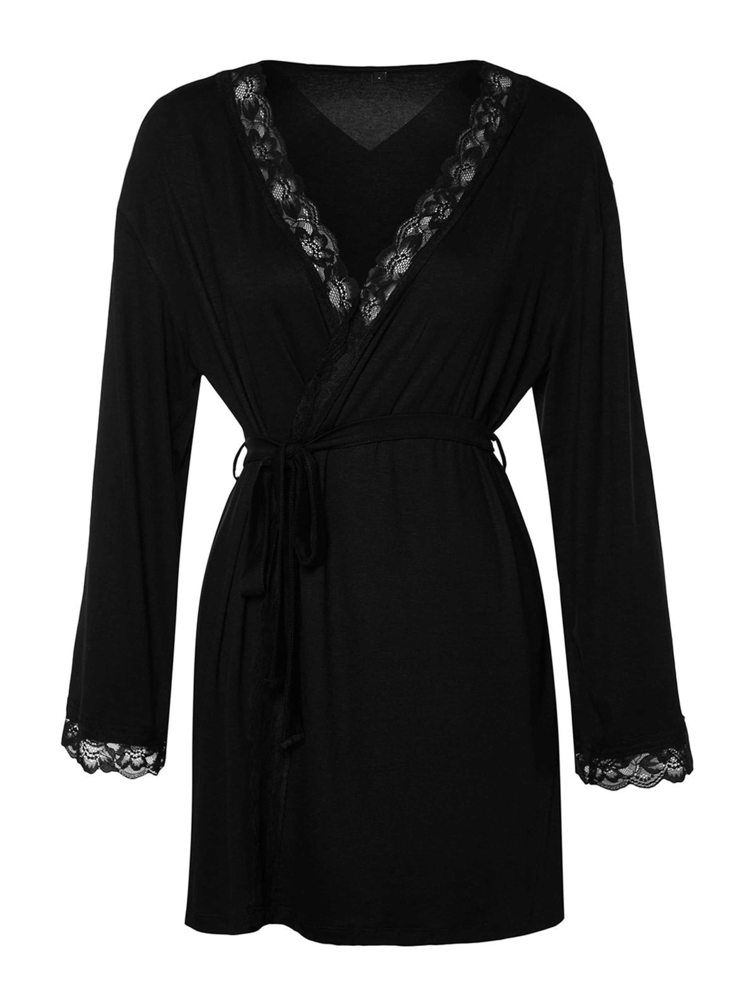 Robe de chambre Trendyol en noir : devant