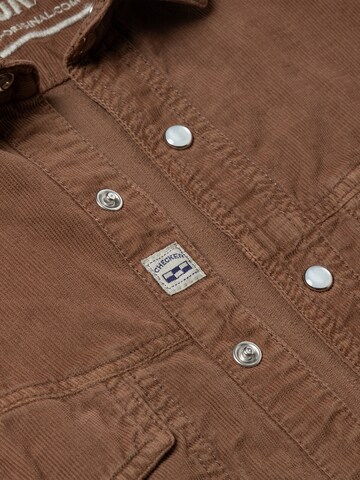 Checker Regular fit Overhemd ' Dynasty Cord ' in Blauw