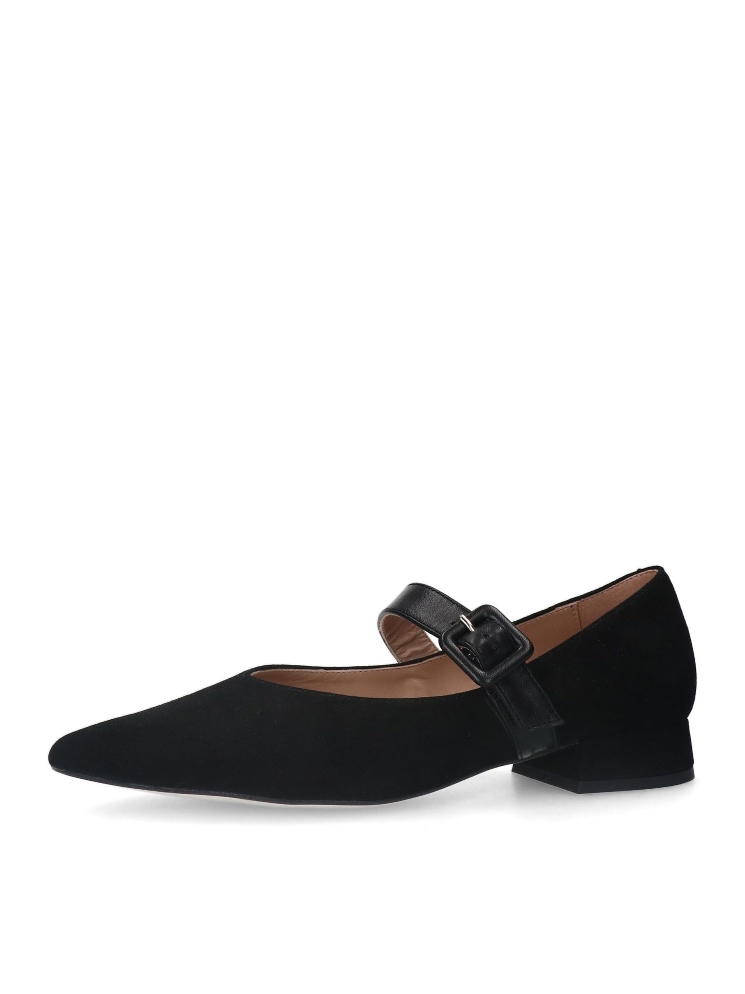 MANFIELD Classic Flats in Black: front
