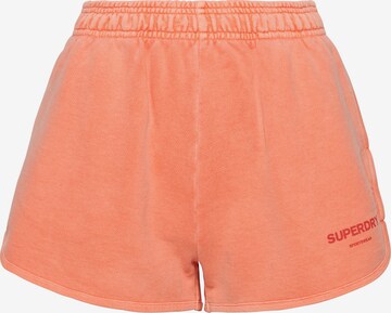 Superdry Regular Workout Pants in Orange: front