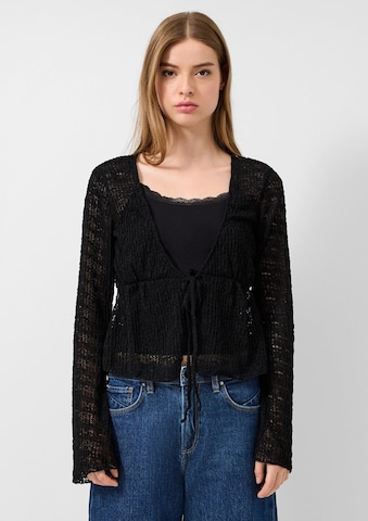 QS Kardigán - Čierna: predná strana
