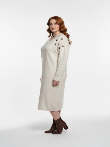 Shape Of You Knit dress in Beige