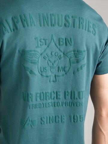 T-Shirt 'Air Force Pilot' ALPHA INDUSTRIES en vert