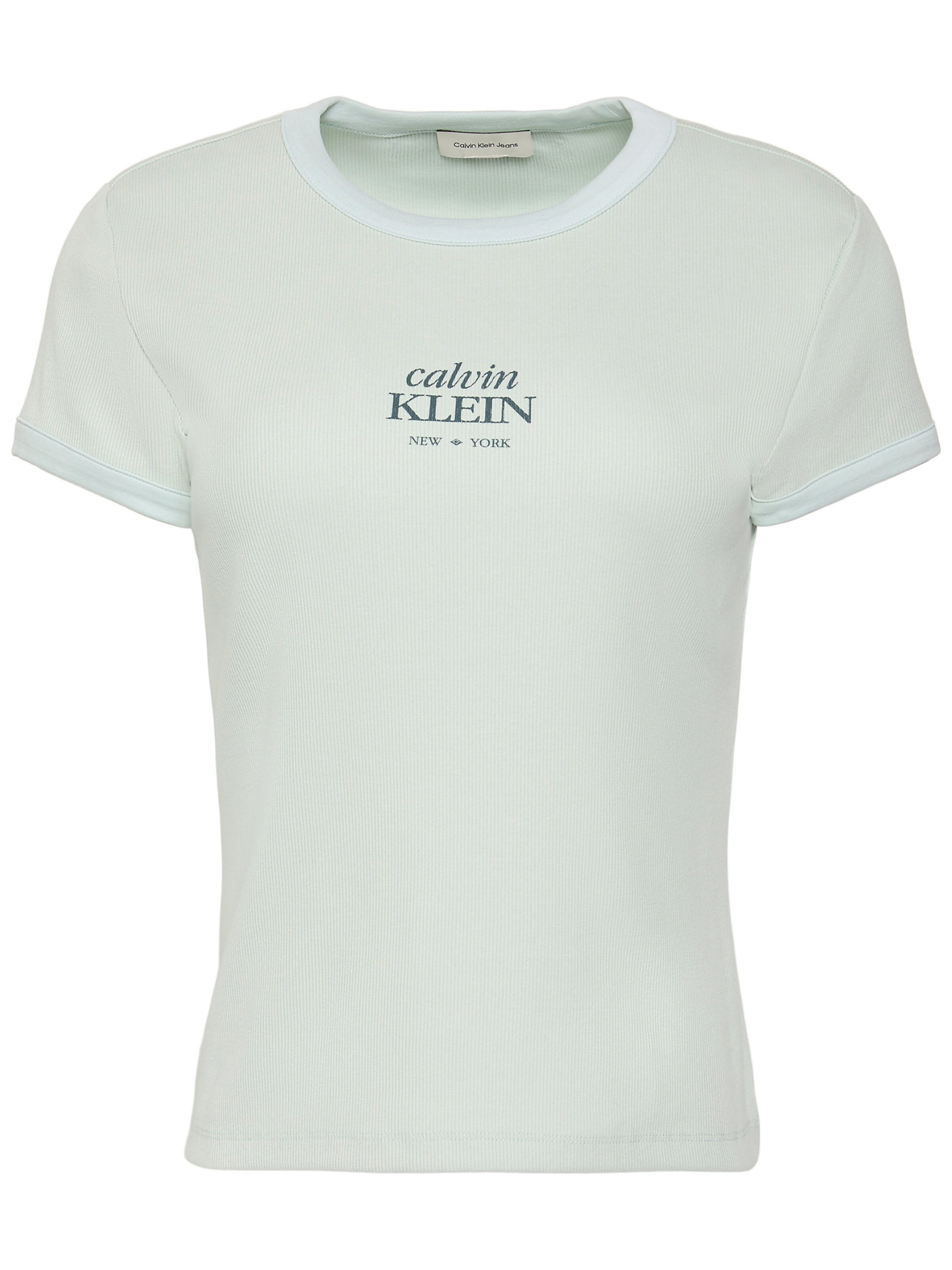 Calvin Klein Jeans Shirt in XXS in de kleur Pastelgroen / Zwart, Productweergave