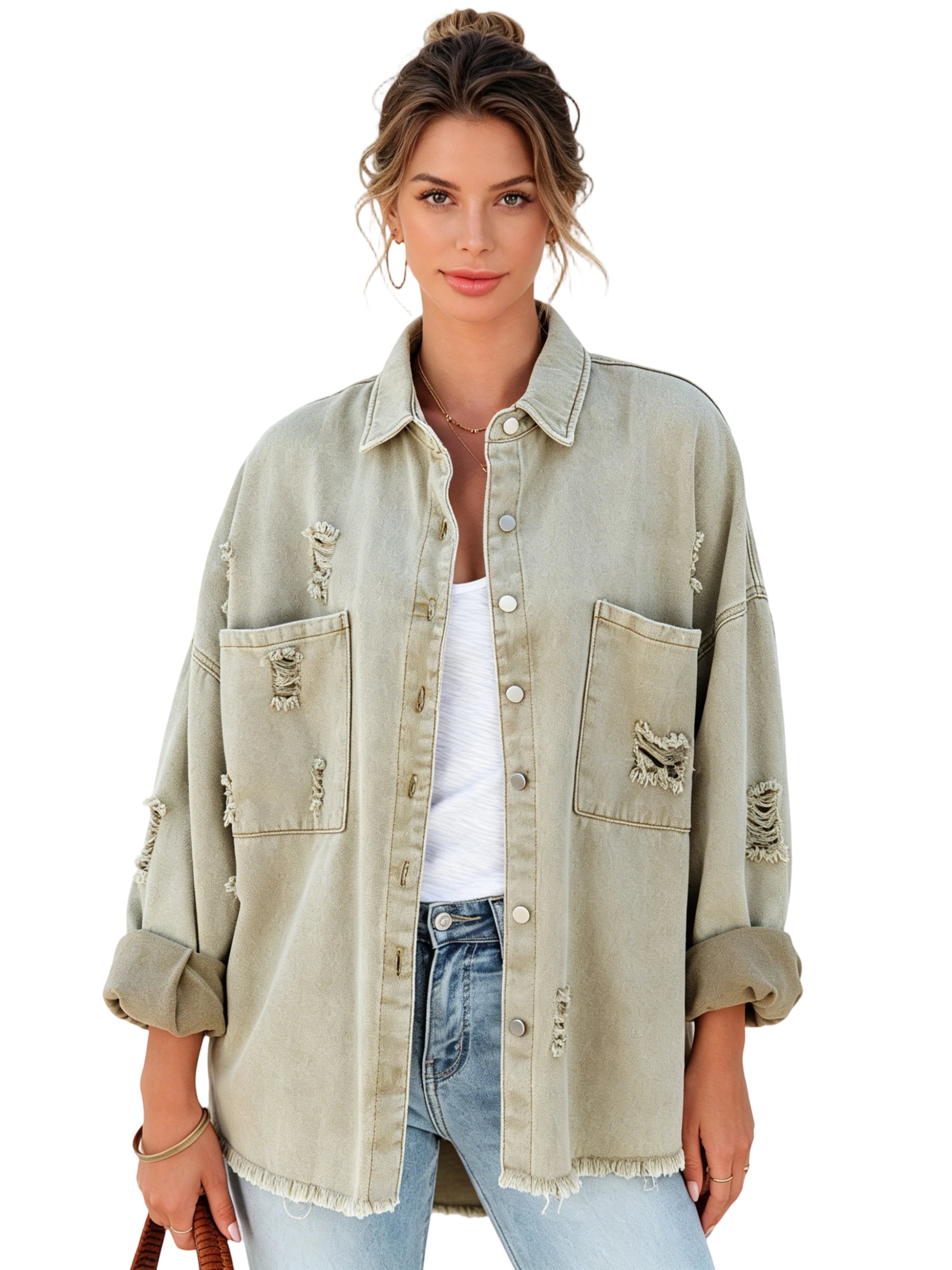 Yesfashion Between-Season Jacket in Green: front