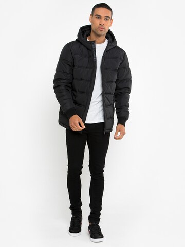 Threadbare Winter Jacket 'Beechwood' in Black