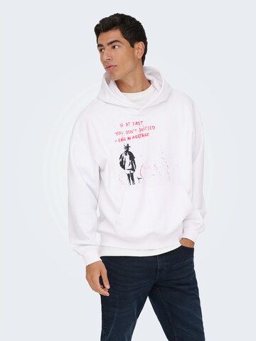 Only & Sons - Sudadera en blanco: frente