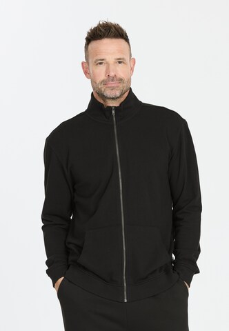 NOU Zip-Up Hoodie 'Maynard' in Black: front