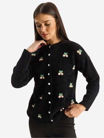 Bianco Lucci Strickjacke 'Strickjacken'‌‌‌‌‌‌‌‌‌ in Schwarz