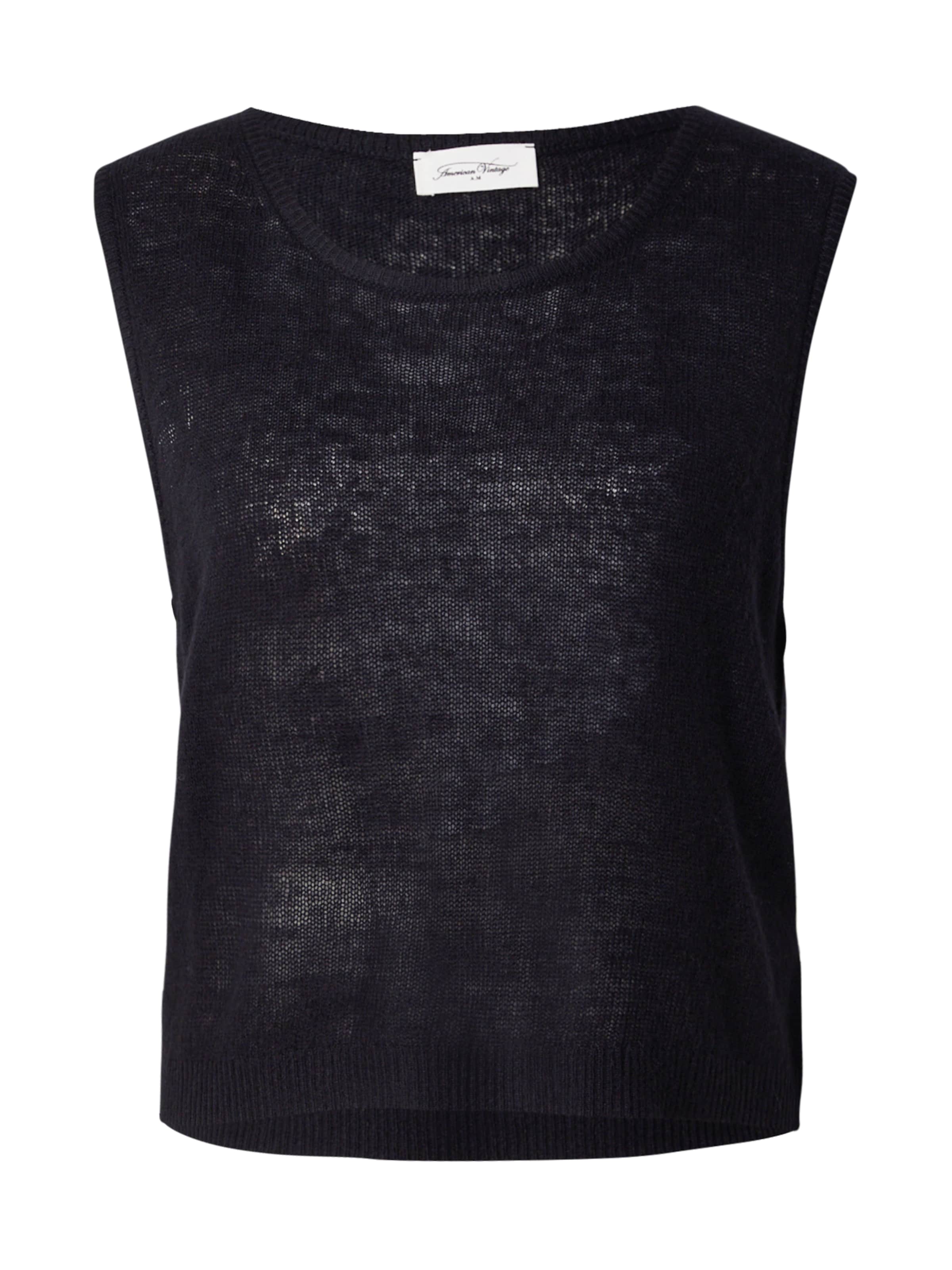 AMERICAN VINTAGE Pulover 'DUMY' | črna barva: sprednja stran